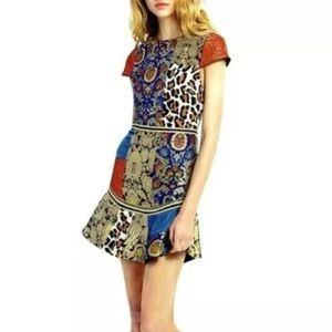ALICE + OLIVIA Dress Patchwork Mini Party XS/0